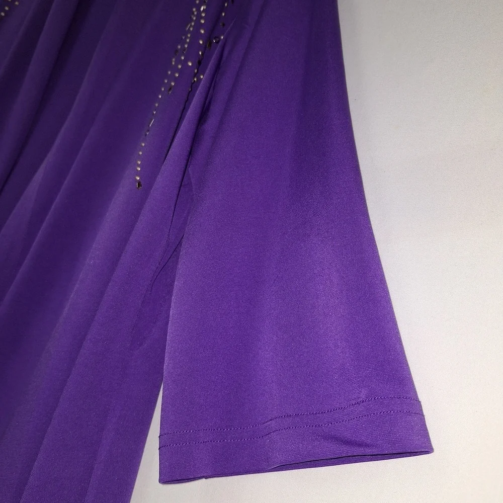 Vintage Salon Studio Purple LP‎ 90s Open-front Cardigan Beaded Embellishments